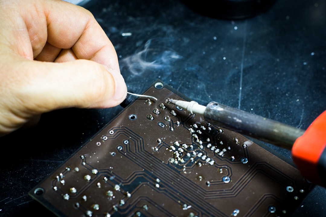 Electronics repair workshop sourcing components and parts
